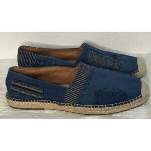 Polo Ralph Lauren Cevio Patchwork Espadrille US Mens size 12 Preppy Coastal Blue
